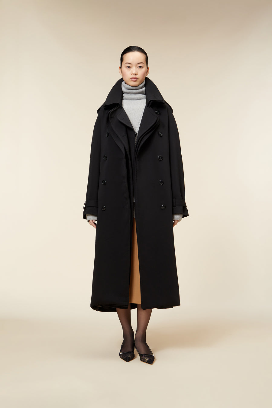 MULTI LAYER TAFFETA TRENCHCOAT