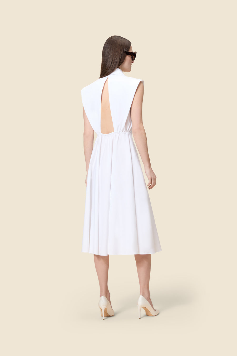 MULTI-LAYERED POPLIN SHIRT DRESS