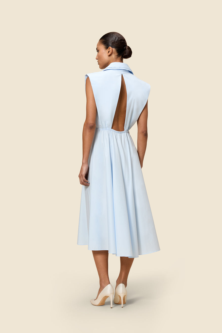 MULTI-LAYERED POPLIN SHIRT DRESS