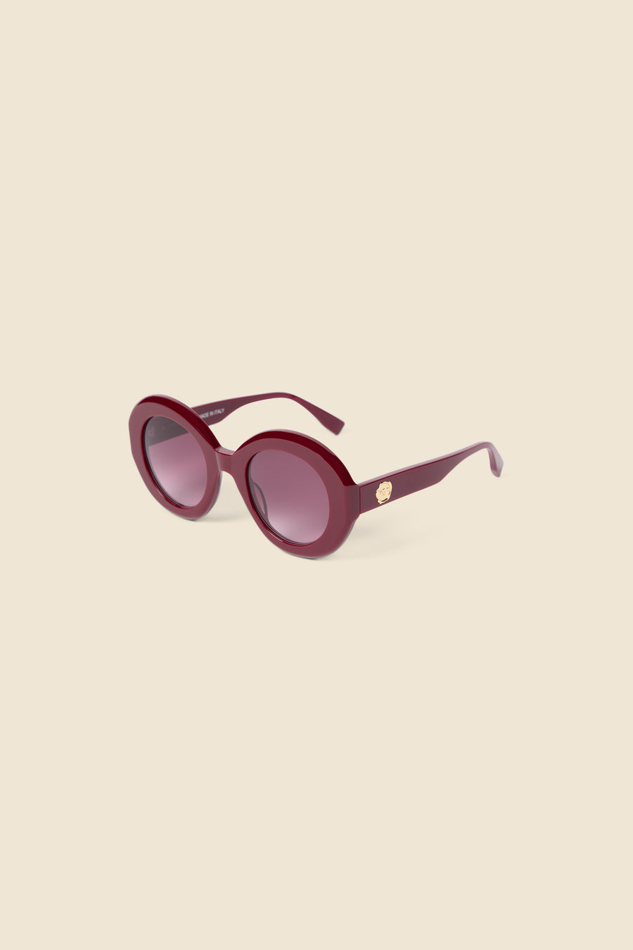 ROUND OVERSIZED ACETATE SUNGLASSES