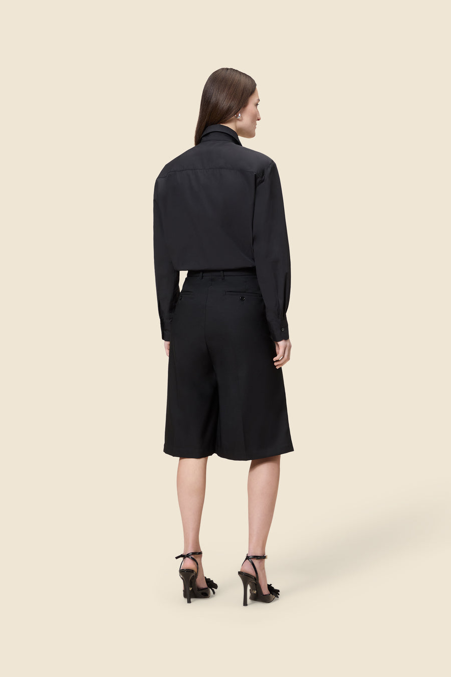 PLEATED WOOL CULOTTES