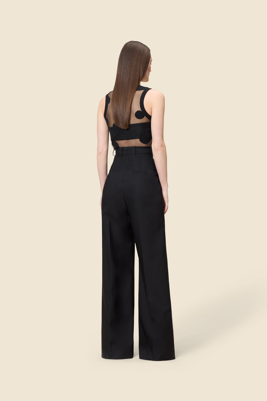 SUPER HIGH WAISTED WOOL TROUSERS