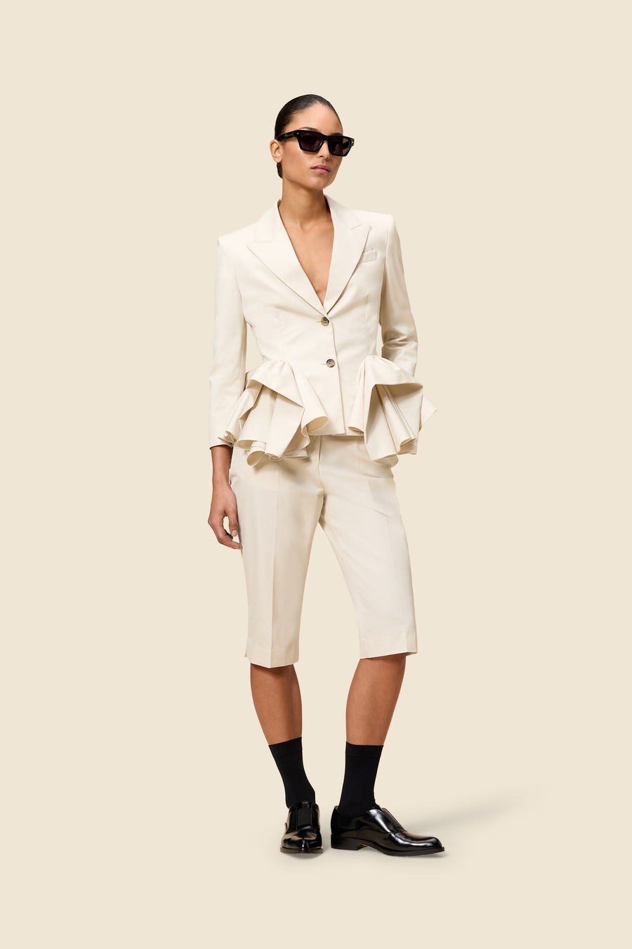 TUCK UP BLAZER VAN GABARDINE