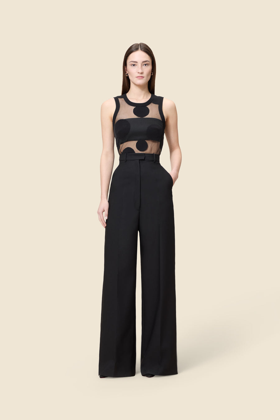 SUPER HIGH WAISTED WOOL TROUSERS