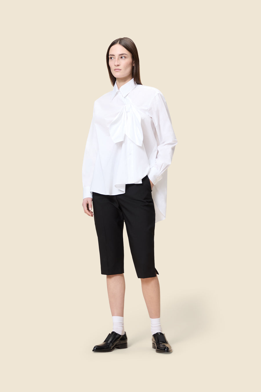 KNOTTED POPLIN SHIRT