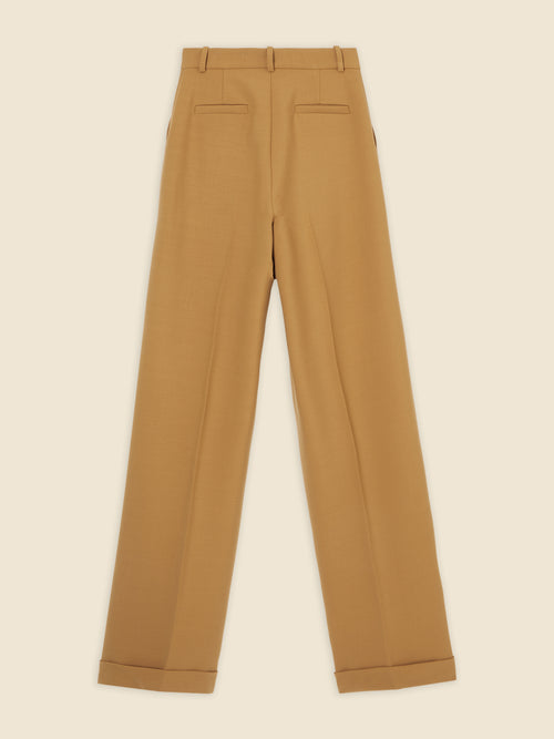 TAILORED CUFF WOOL TROUSERS