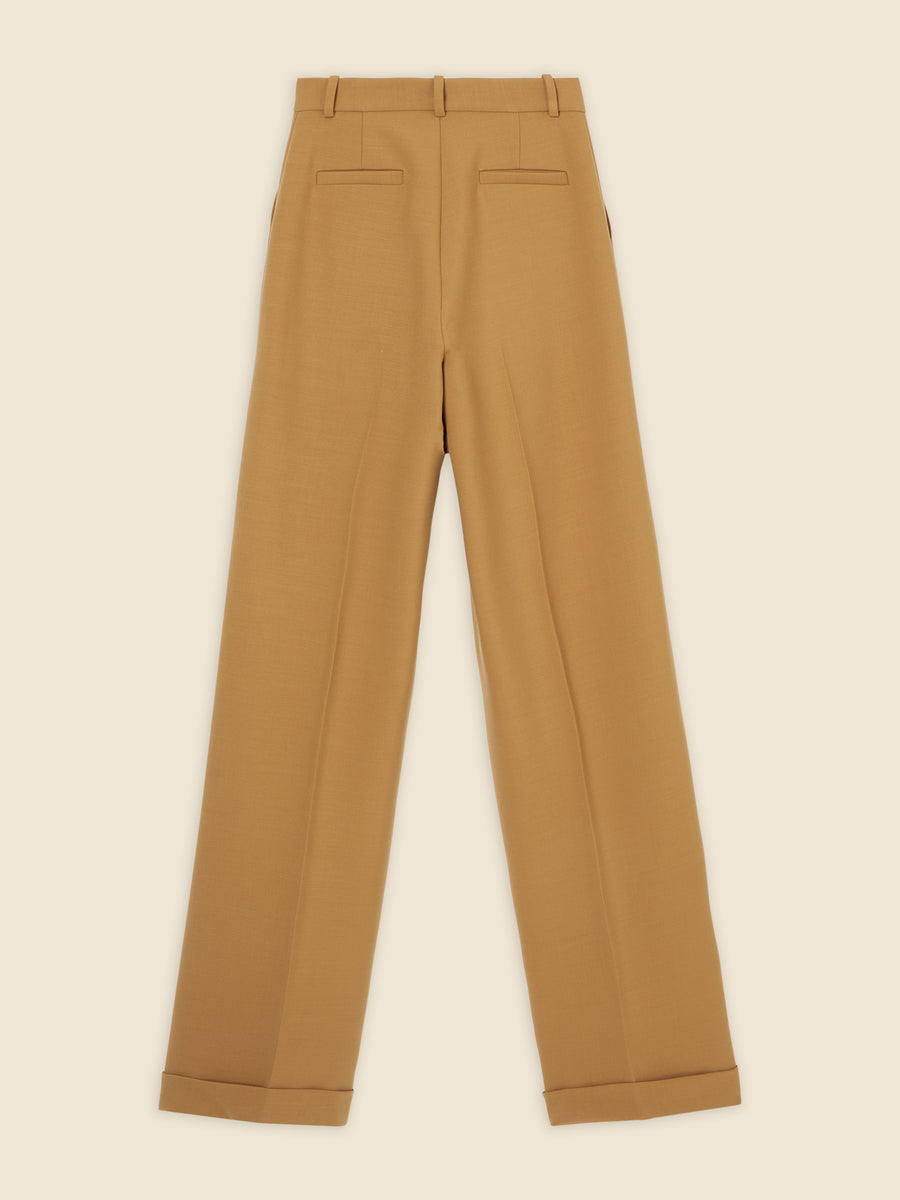 TAILORED CUFF WOOL TROUSERS