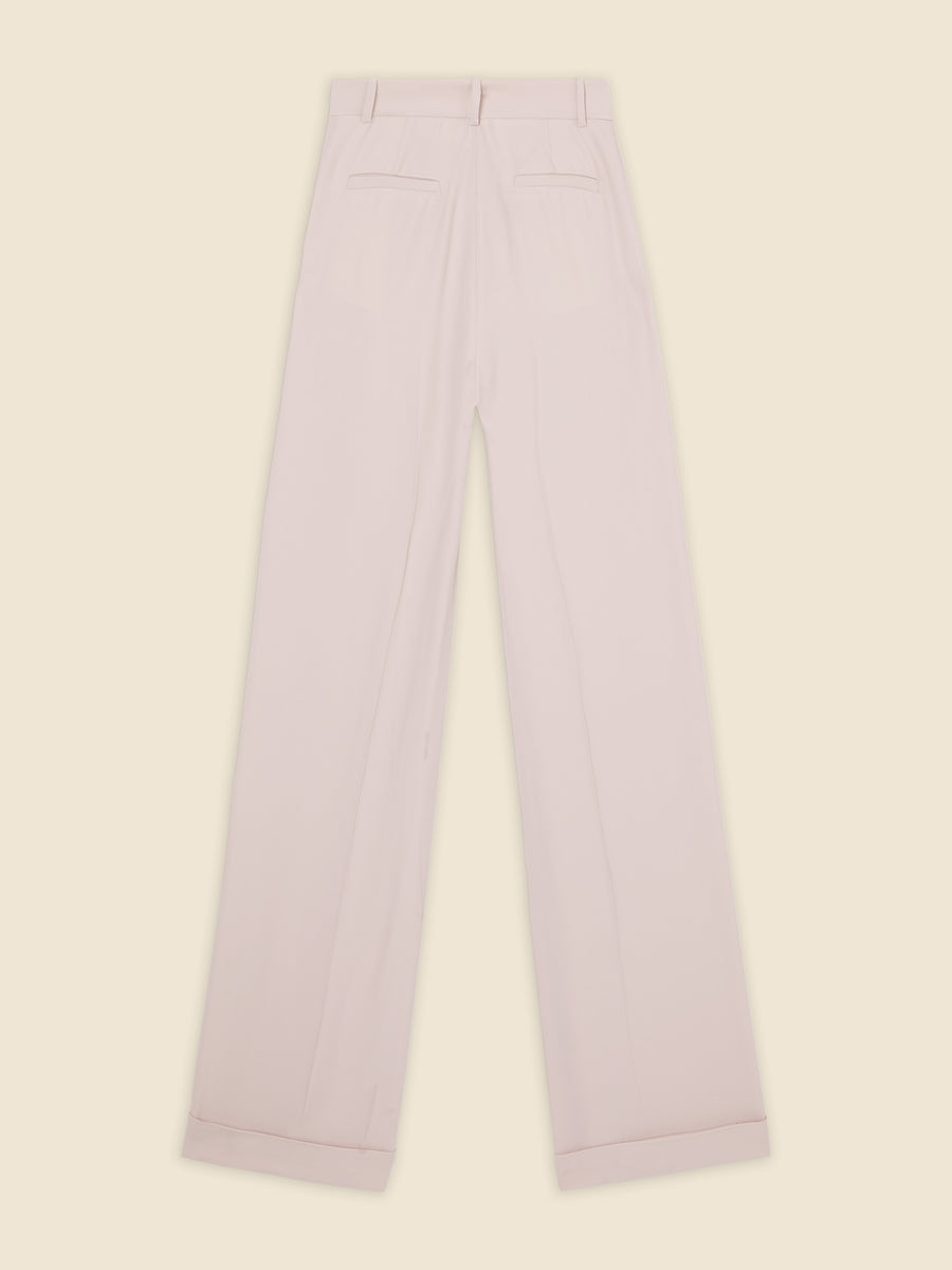 TAILORED CUFF CREPE TROUSERS