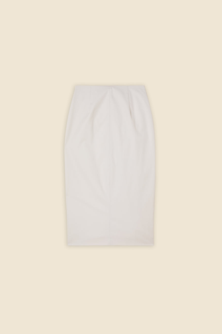 TUCK UP GABARDINE FITTED SKIRT