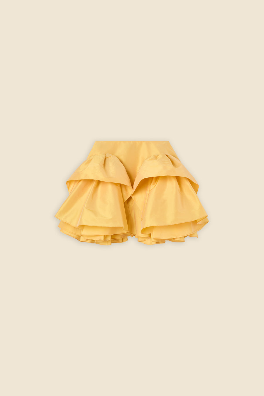 TUCK UP TAFFETA MIDI SKIRT