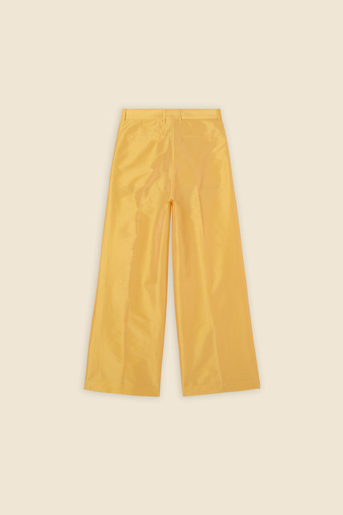 STRAIGHT LEG TAFFETA TROUSERS