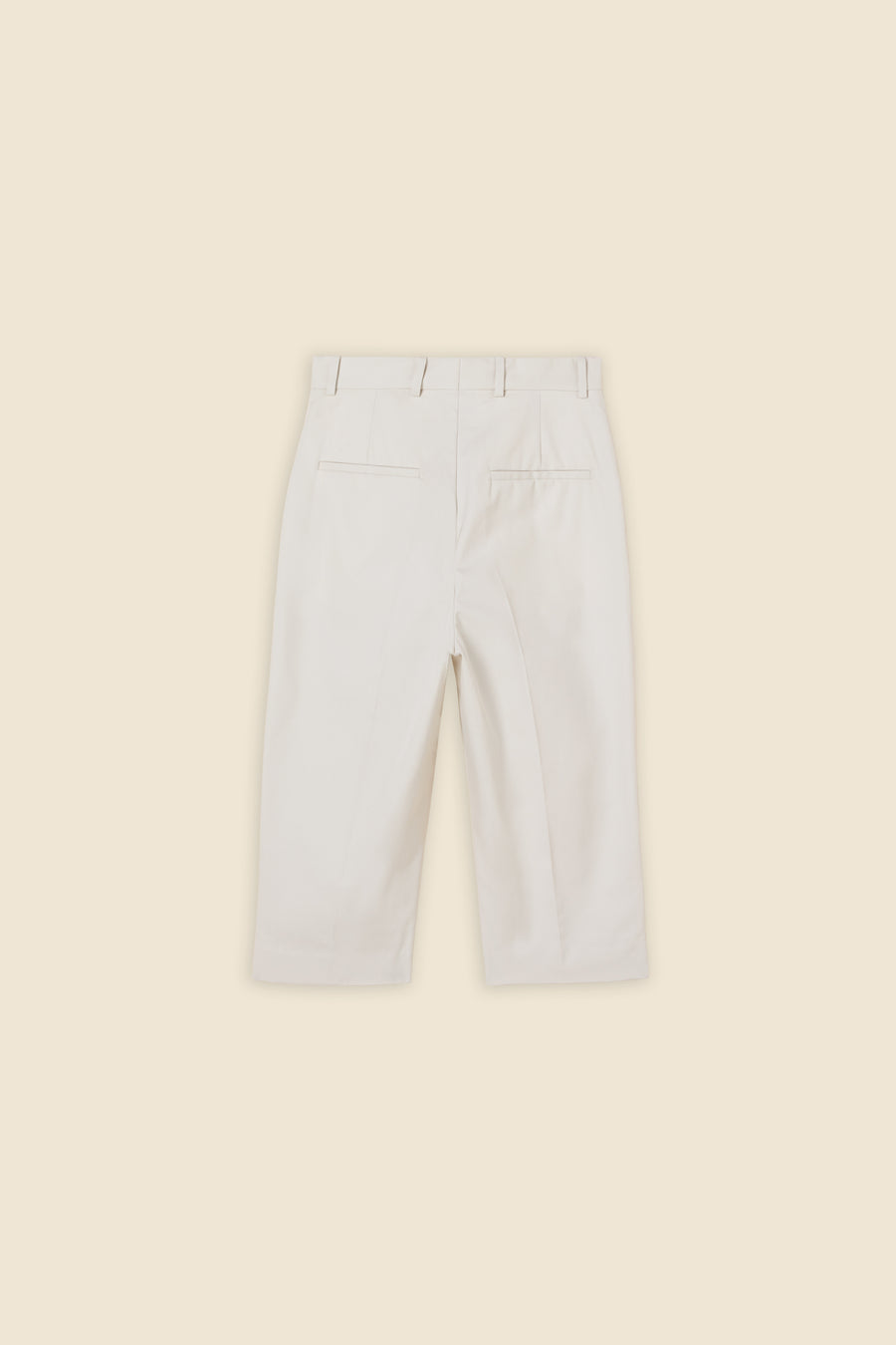 CIGARETTE GABARDINE CAPRI TROUSERS