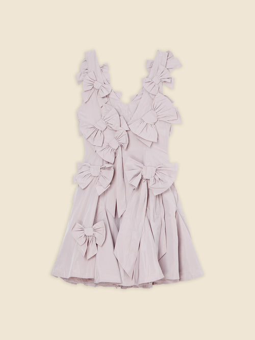 BOW BOUQUET TAFFETA MINI DRESS