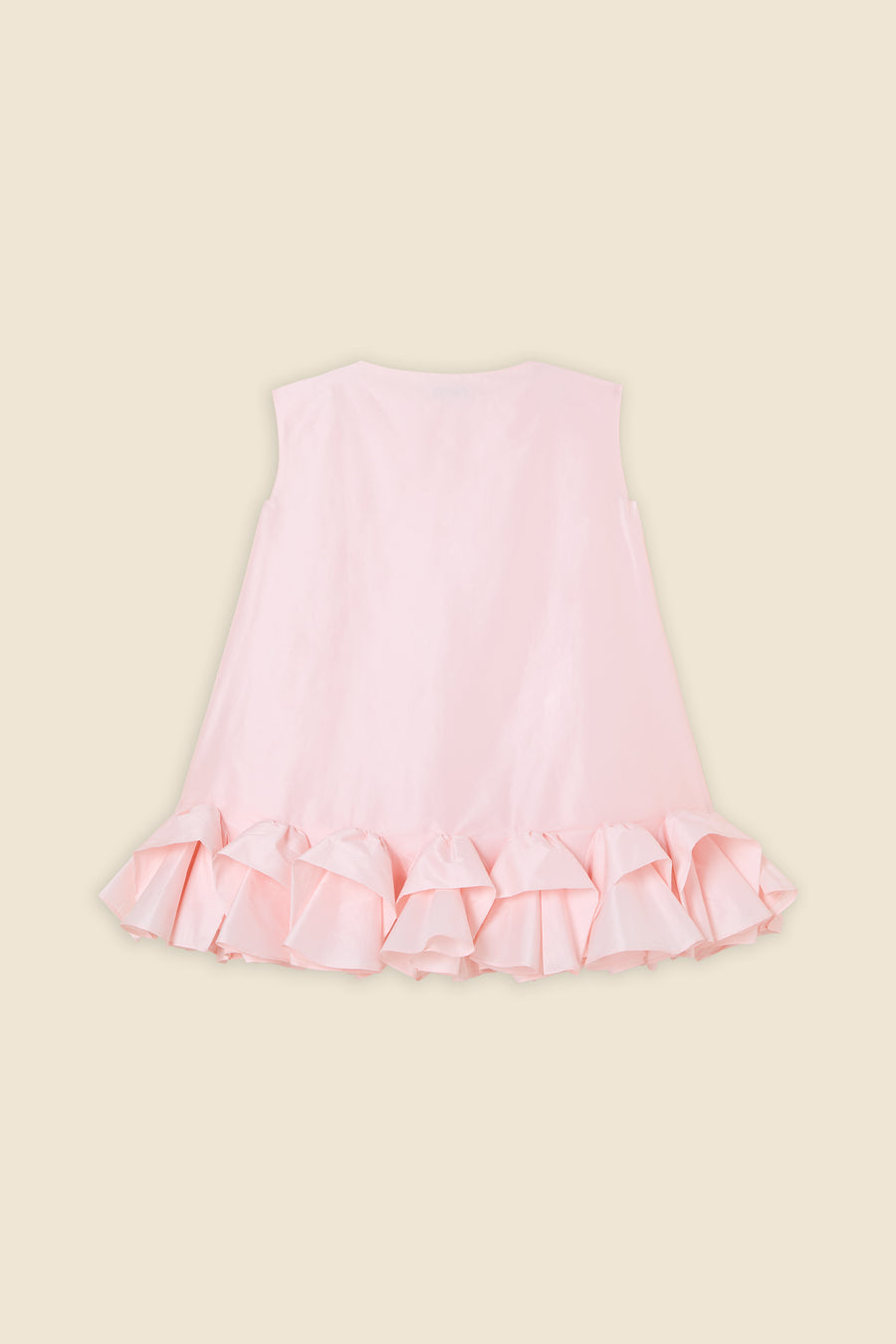 TUCK UP TAFFETA MINI DRESS