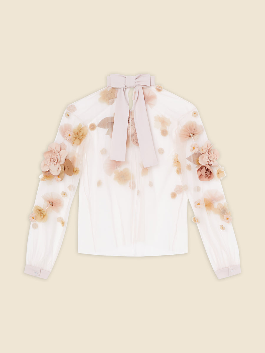 FLORAL EMBROIDERY LONG SLEEVE TOP