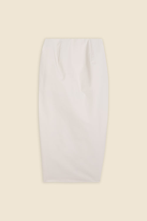 KNOTTED GABARDINE SKIRT