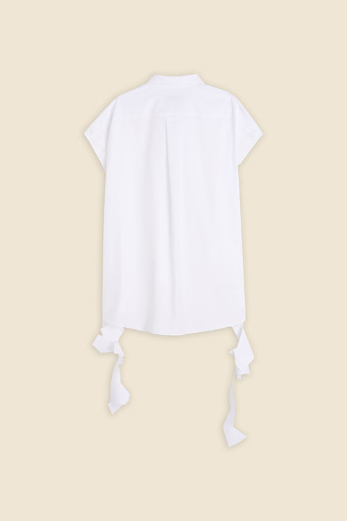 SLEEVELESS POPLIN SHIRT