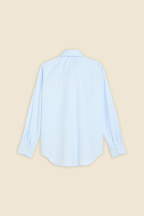 GELAAGDE POPELINE BLOUSE