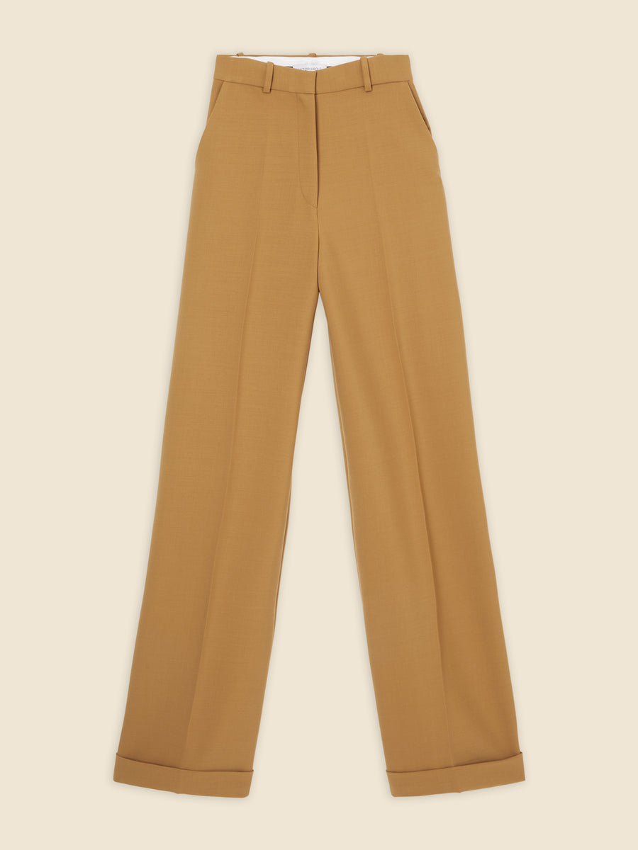 TAILORED CUFF WOOL TROUSERS