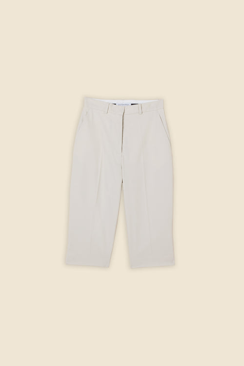 CIGARETTE GABARDINE CAPRI TROUSERS