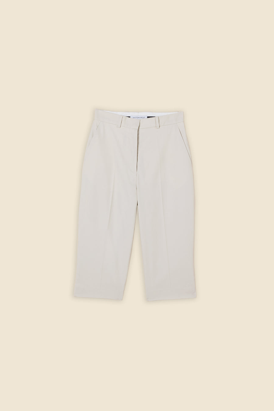 CIGARETTE GABARDINE CAPRI TROUSERS