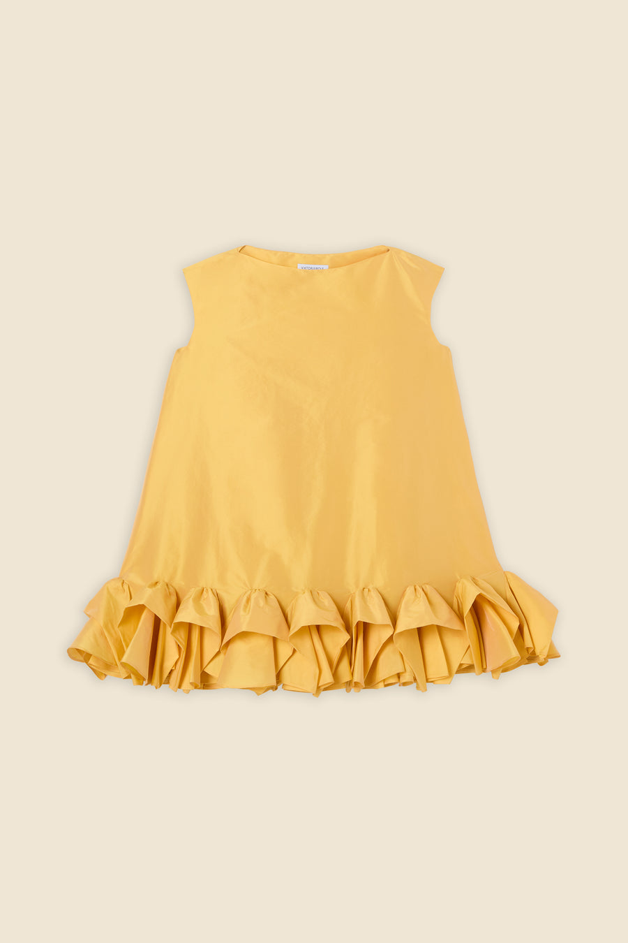 TUCK UP TAFFETA MINI DRESS