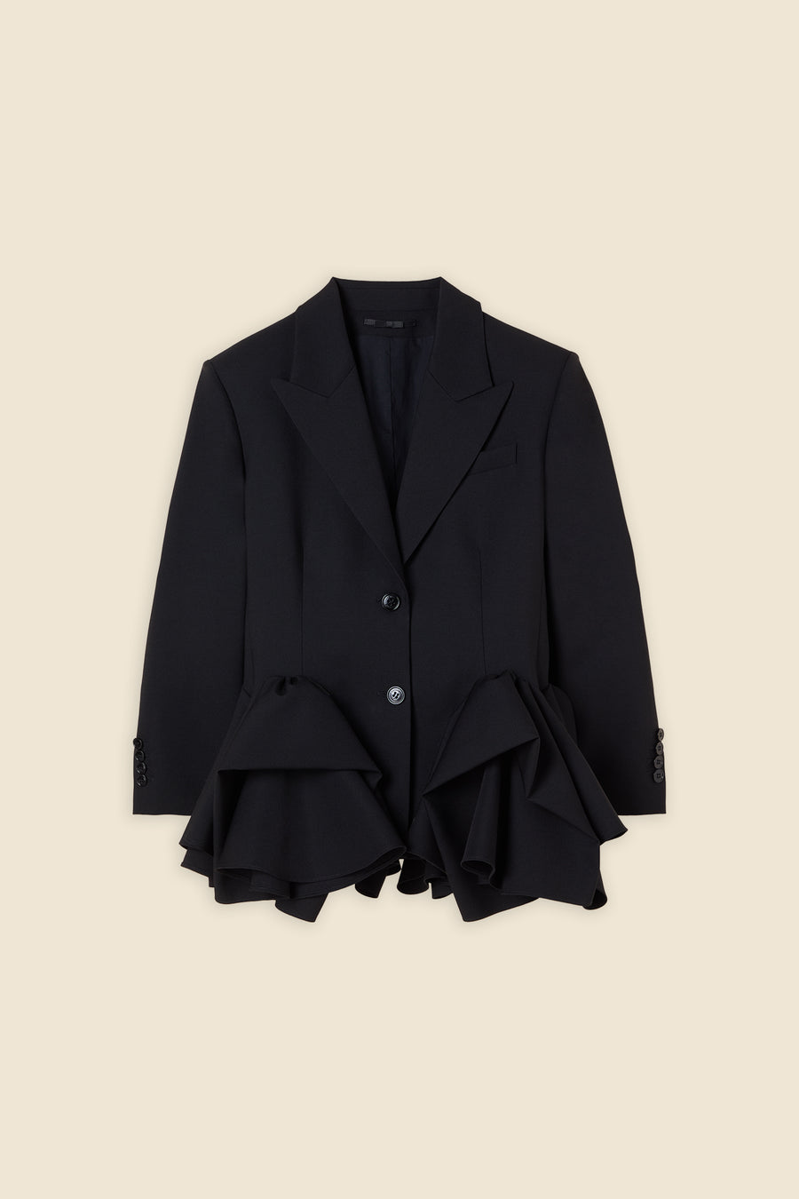 TUCK UP WOOL BLAZER