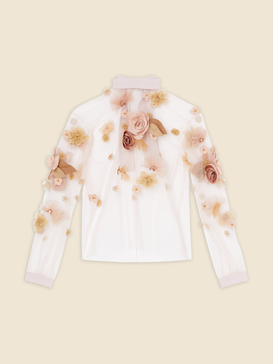 FLORAL EMBROIDERY LONG SLEEVE TOP