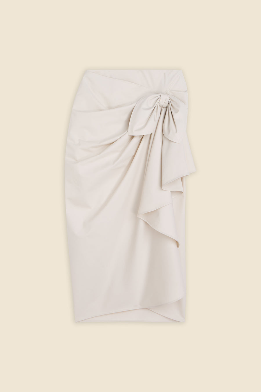 KNOTTED GABARDINE SKIRT