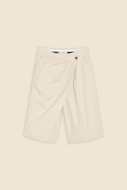 PLEATED GABARDINE CULOTTES