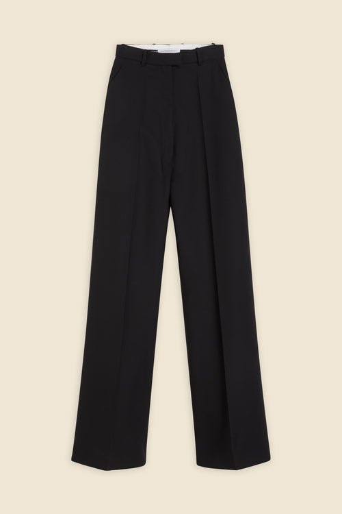 WOLLEN PANTALON MET EXTRA HOGE TAILLE