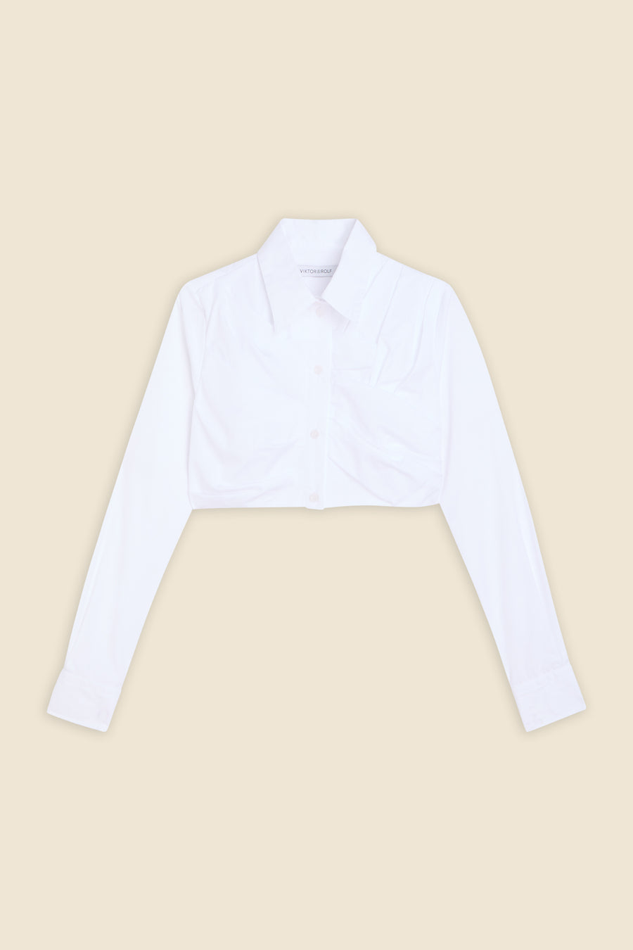 PLEATED POPLIN SHIRT