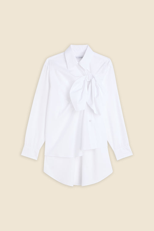 KNOTTED POPLIN SHIRT