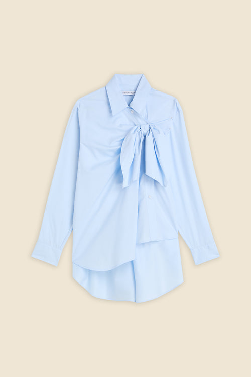 KNOTTED POPLIN SHIRT